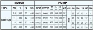Насос консольный центробежный SMT315/80 1450 об/мин.