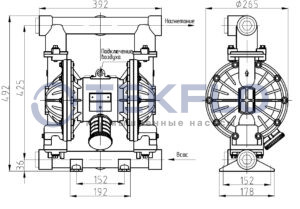 Насос мембранный пневматический RV40