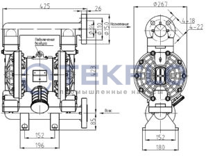 Насос мембранный пневматический RV40
