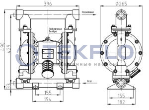 Насос мембранный пневматический RV40