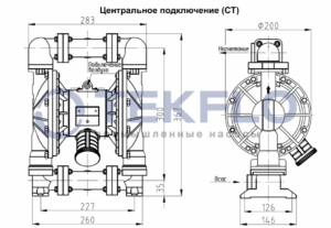 Насос мембранный пневматический River Wave RV25ASFF