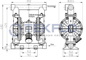 Насос мембранный пневматический River Wave RV40ASTT