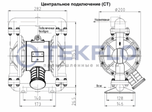 Насос мембранный пневматический River Wave RV25SSFF